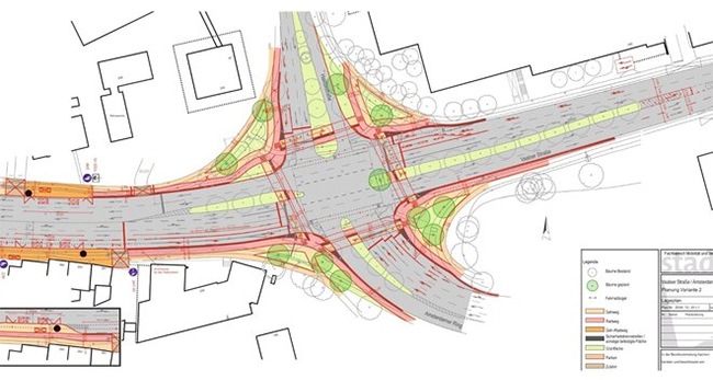 Kreuzung Vaalser Straße / Amsterdamer Ring Planung